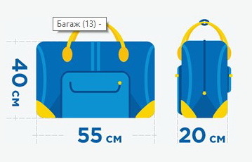 Size of the carry-on MAU